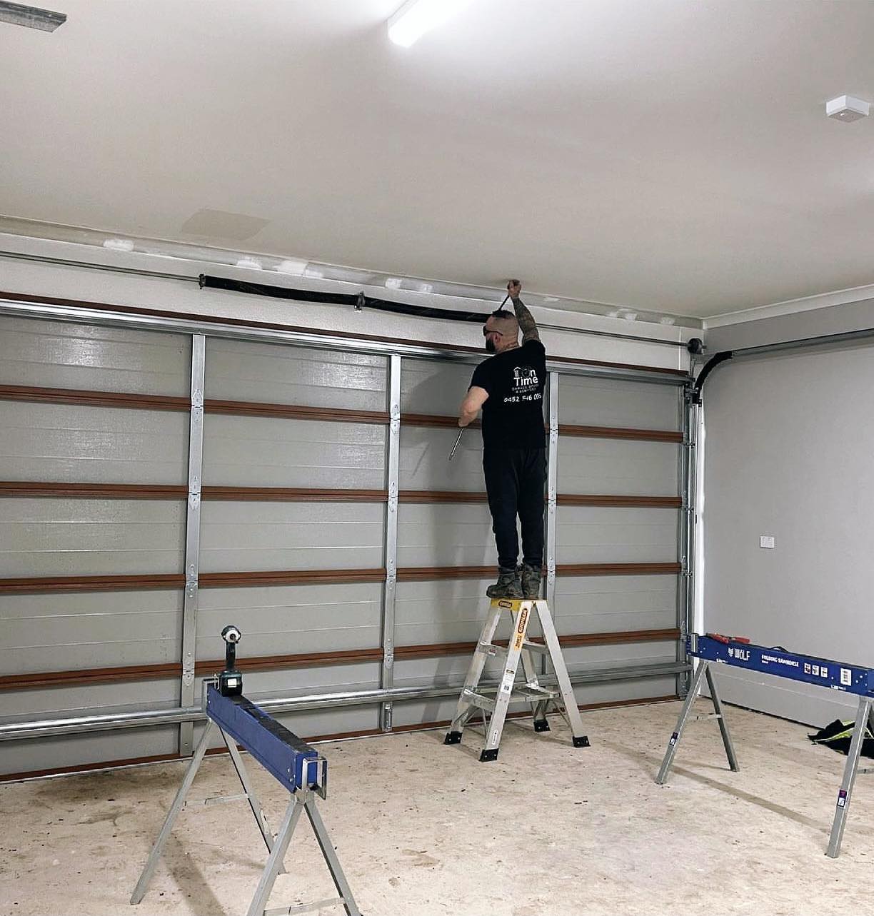 Shaun servicing a garage door in Melbourne's west